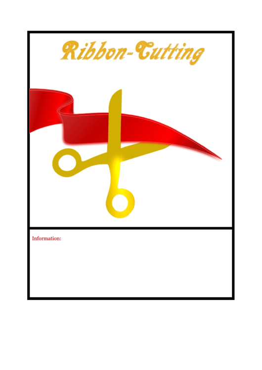 Ribbon-Cutting Ceremony Printable pdf