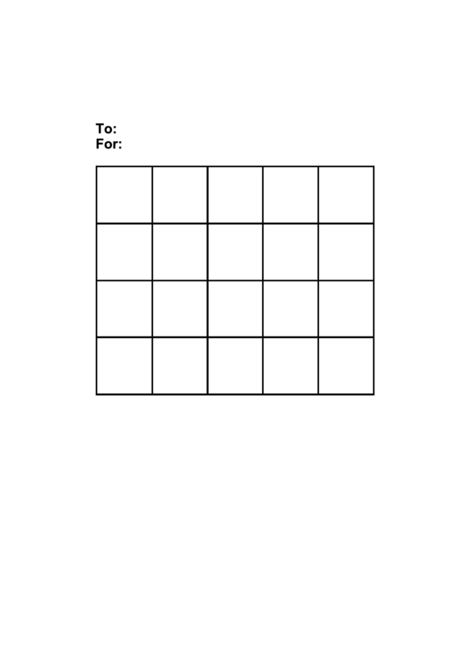 Goal Chart (Blank Grid) Printable pdf