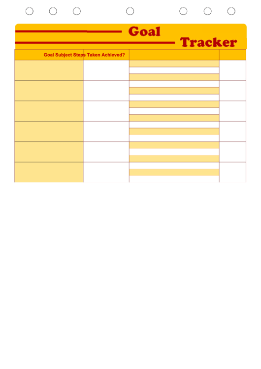 Student Planner Goal Tracker Printable pdf