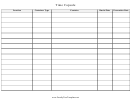 Family Time Capsules Information Spreadsheet
