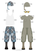 Soldier Paper Doll Uniforms Male