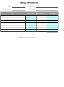 Daily Timesheet With Tasks