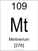 109 Mt Chemical Element Poster Template - Meitnerium