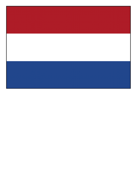 Netherlands Flag Template Printable pdf
