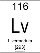 116 Lv Chemical Element Poster Template - Livermorium