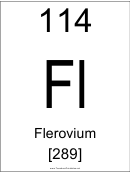 114 Fl Chemical Element Poster Template - Flerovium