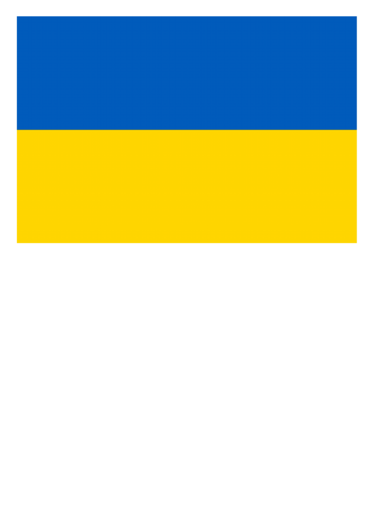 Ukraine Flag Template Printable pdf