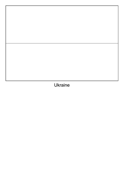 Ukraine Flag Template Printable pdf