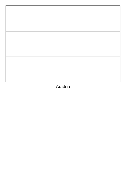 Austria Flag Template Printable pdf