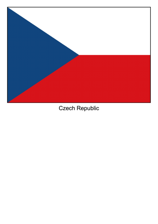 Czech Republic Flag Template Printable pdf