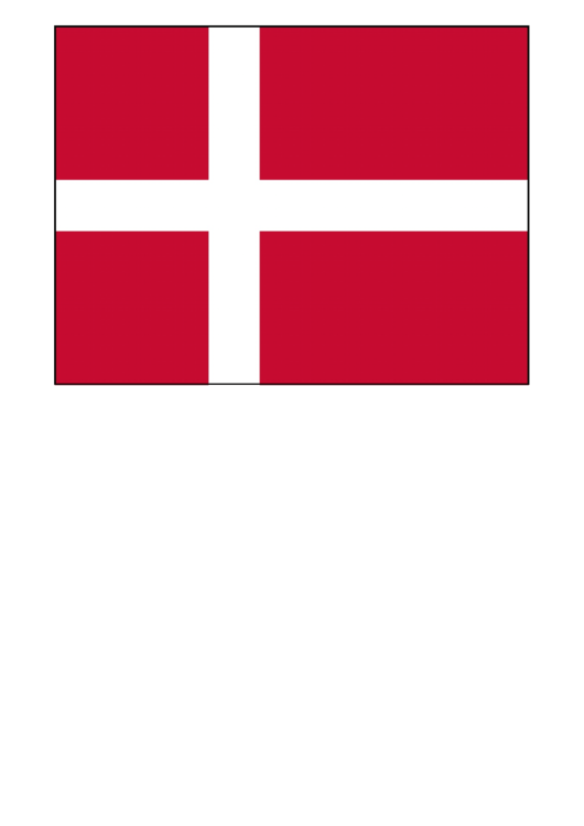Denmark Flag Template Printable pdf
