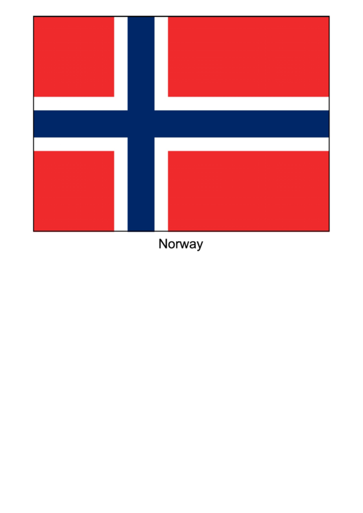 Norway Flag Template Printable pdf