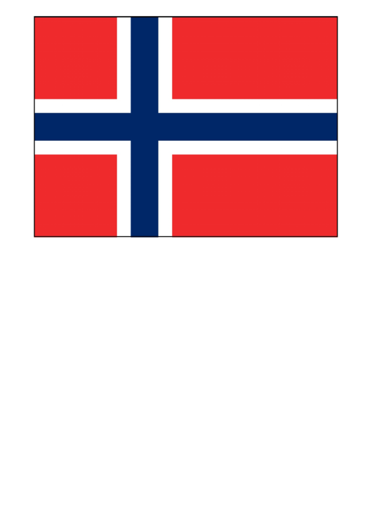 Norway Flag Template printable pdf download