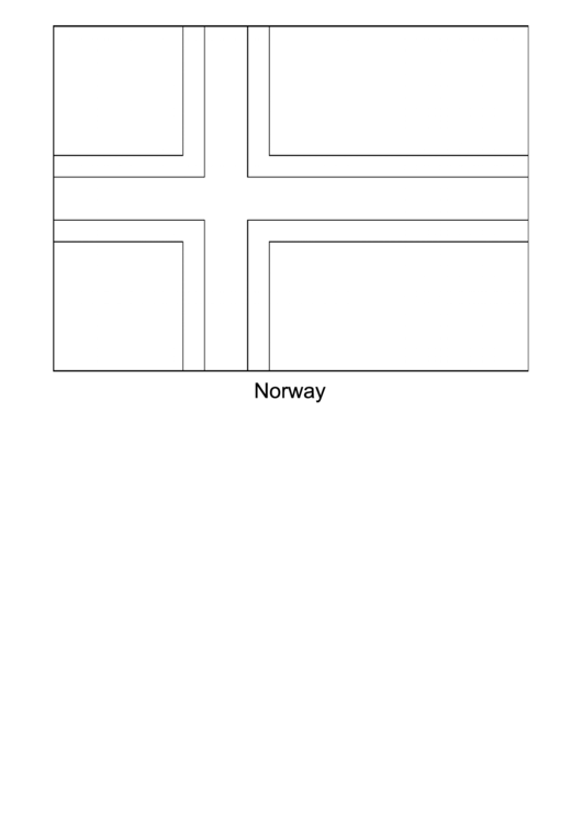 Norway Flag Template printable pdf download