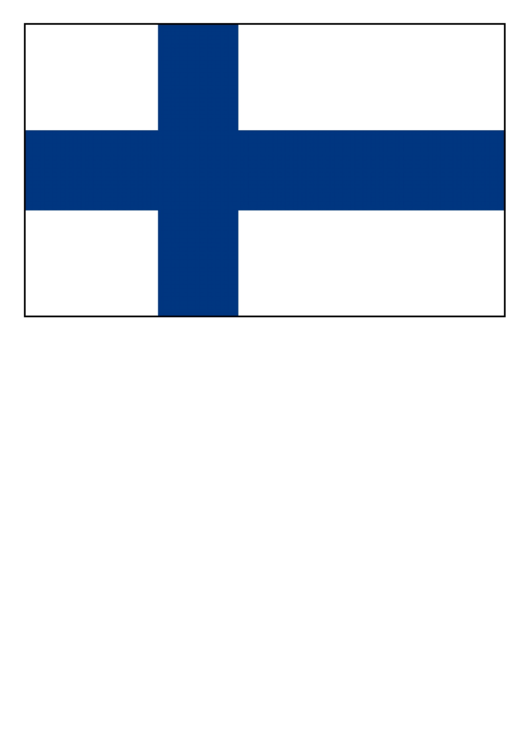 Finland Flag Template Printable pdf