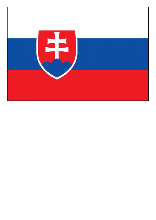 Slovakia Flag Template Printable pdf