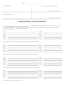 Child Support Answer Affidavit Printable pdf