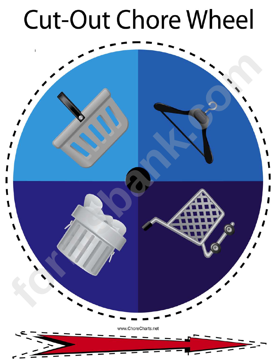 Cut-Out Chore Wheel Template