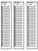 Grocery List Template - 3 Per Page