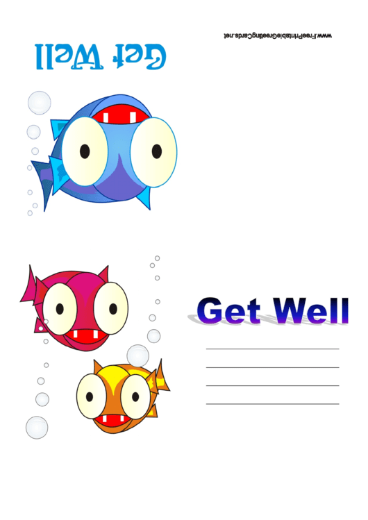 Get Well Fish Card Printable pdf