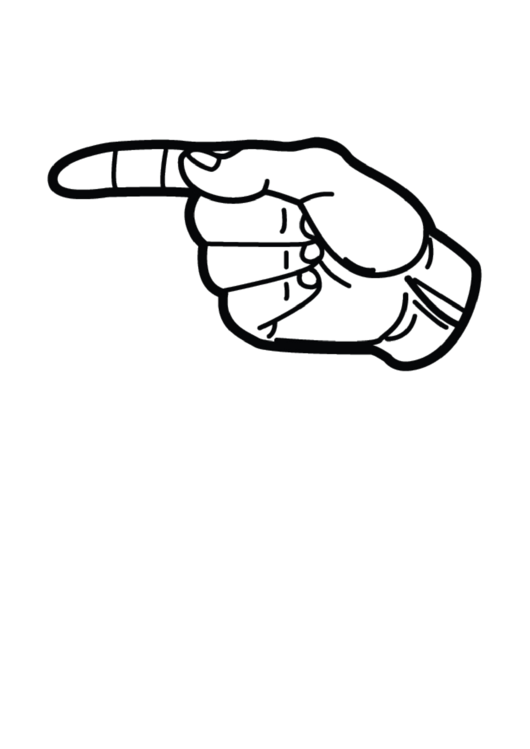 Letter G Sign Language Template - Outline Printable pdf