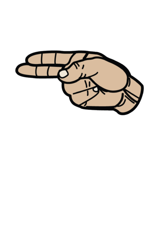 Letter H Sign Language Template - Filled Printable pdf
