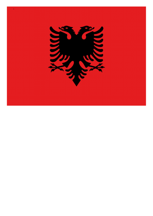 Albania Flag Template Printable pdf