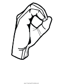 Letter O Sign Language Template - Outline