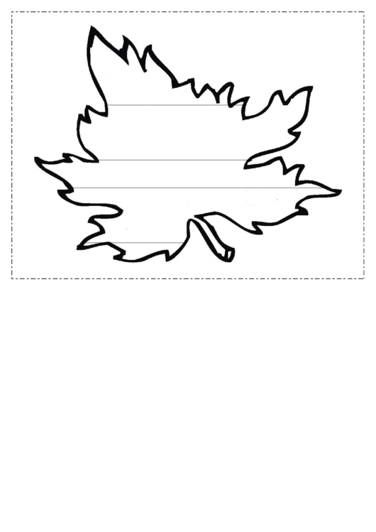 Leaf Writing Template Printable pdf