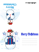 Merry Xmas Snowman Card