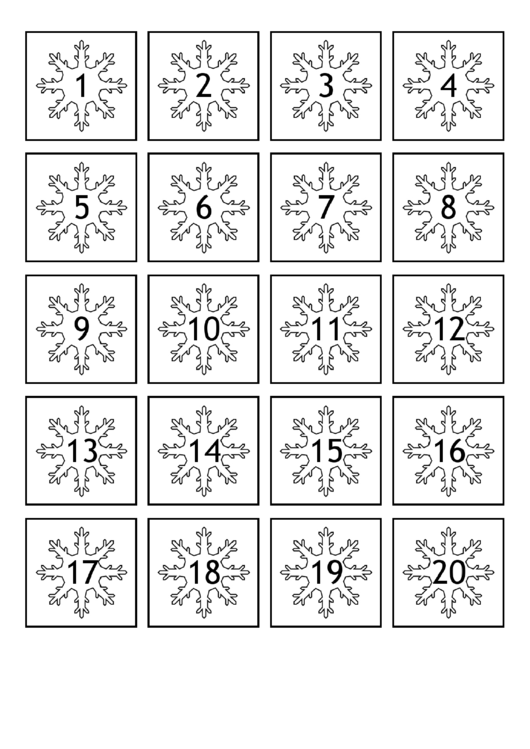 16 Per Page Snowflake Template Printable pdf