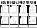 How To Fold A Paper Airplane