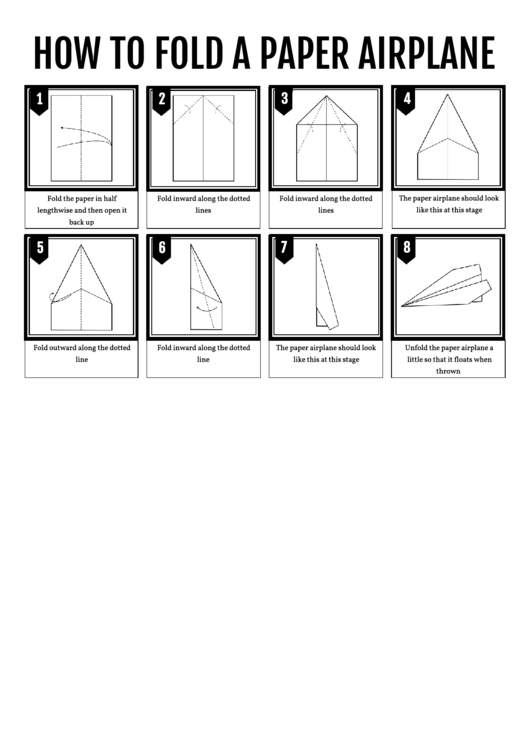 How To Fold A Paper Airplane Printable pdf