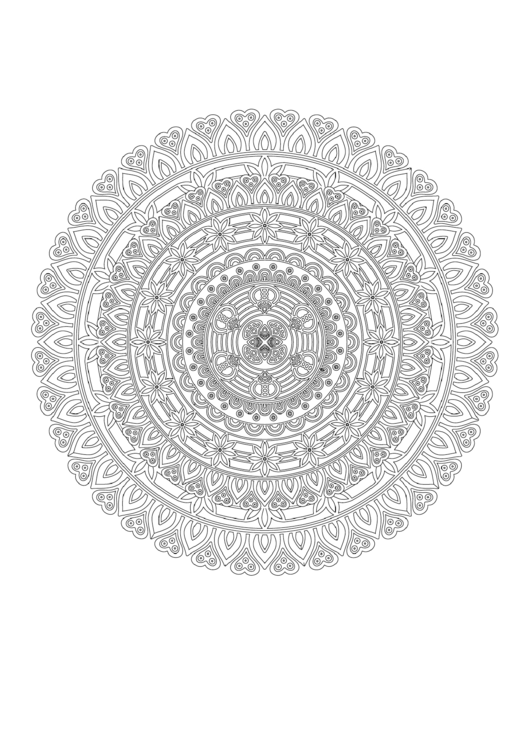 Floral Mandala Printable pdf