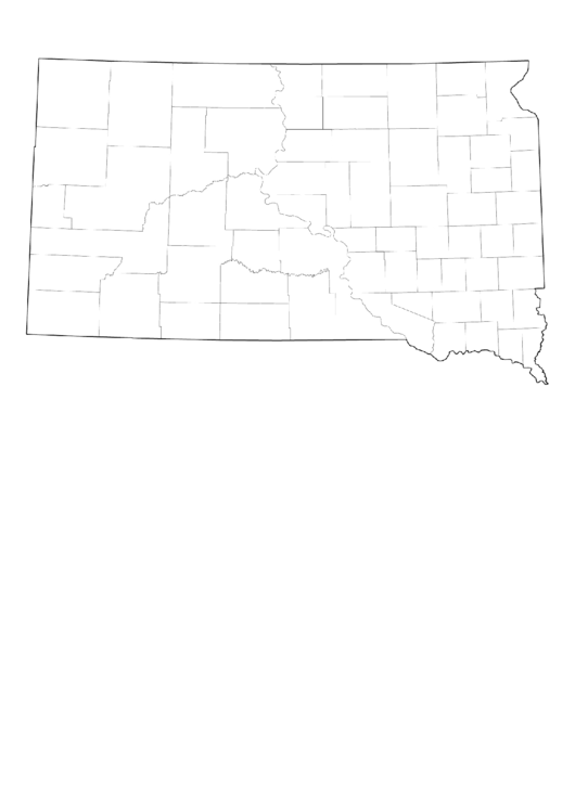 South Dakota Map Template Printable pdf