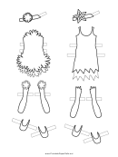 Fairy Paper Doll Outfits With Flowers To Color