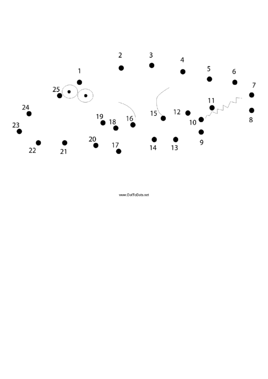 Alligator Dot-To-Dot Sheet Printable pdf