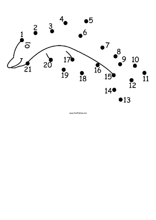 Dolphin Dot-To-Dot Sheet Printable pdf