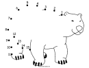Smiling Polar Bear Dot-to-dot Sheet