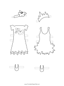 Fairy Paper Doll Outfits With Butterfly To Color