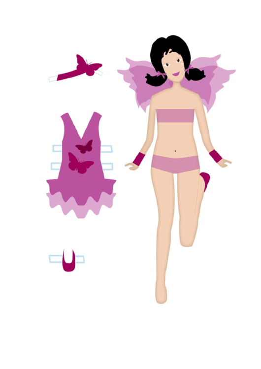Fairy Paper Doll Purple Printable pdf