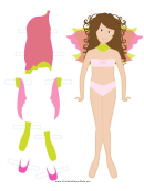 Fairy Paper Doll Pink