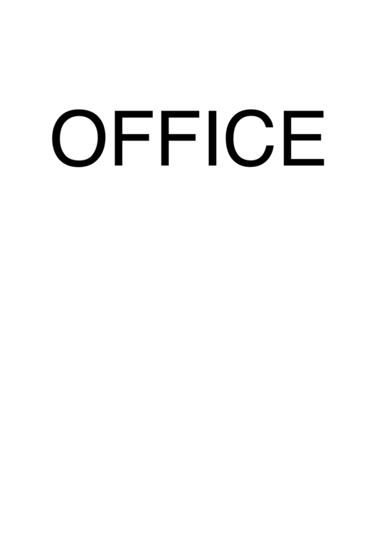 Office Sign Template