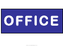 Office Blue Sign