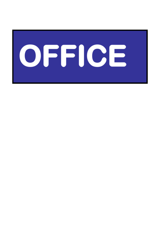 Office Blue Sign