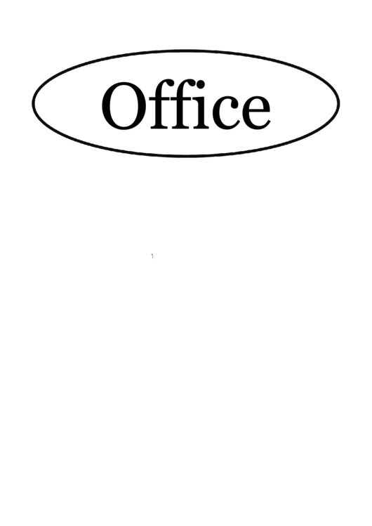 Office Round Sign Printable pdf