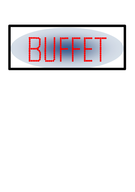 Buffet Sign Template Printable pdf