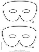 Mardi Gras Simple Outline Mask Template
