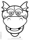 Dragon Silly Outline Mask Template
