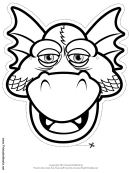 Dragon Drowsy Mask Outline Template